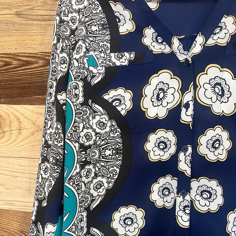 Express Portofino Shirt Blue Pattern - Picture 5 of 6
